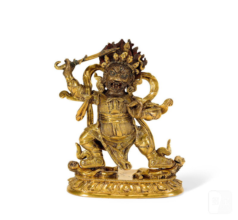 Lot925 明代 铜鎏金金刚玄母